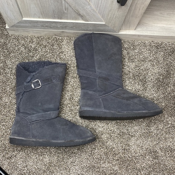 BEARPAW WOMENS TATUM LINED WINTER MID-CALF BOOTS GRAY 9 - Picture 5 of 8